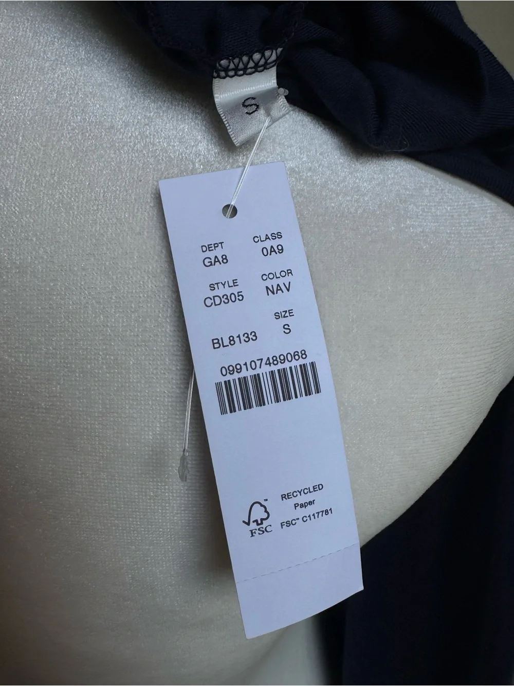 J.Crew NWT Cotton Navy Tissue Crepe Turtleneck Size Small